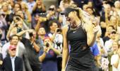 US Open: Sharapova sparkles on return to grand slam stage