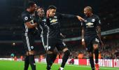 PHOTOS: 10-man Manchester Utd stun Arsenal at Emirates