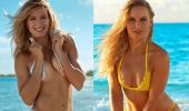 Tennis players sizzle in swimsuits