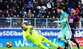 La Liga: Messi, Suarez help Bara down Eibar, Sevilla stage fightback