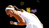 Wimbledon PIX: Ostapenko's double dream alive; Halep, Konta advance