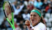 Ostapenko outclasses Wozniacki to reach French semis