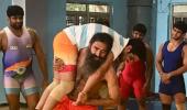 Baba Ramdev wrestles with Olympic champ Sushil