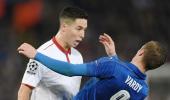 Champions League: Nasri brands Vardy 'a cheat' after red card