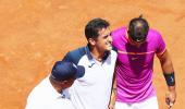 Nadal through to last-16 in Rome after Almagro retires with injury