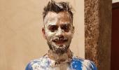 PHOTOS: Virat Kohli gets face full of cake