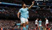 EPL Images: Aguero's milestone goal leads Man City to easy win