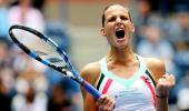 US Open PIX: Pliskova survives scare, Thiem eases through