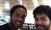 When Varun Dhawan met soccer legend Ronaldinho!