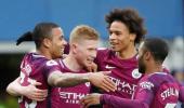 PICS: Manchester City one win from title after handsome win at Everton