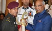 PHOTOS: Dhoni, Advani receive Padma Bhushan award