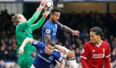 EPL: Liverpool hold off late Everton pressure in goalless derby