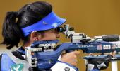 Mehuli wins silver in 10m air rifle; Chandela bronze