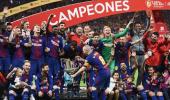 Barcelona thrash Sevilla to win King's Cup again