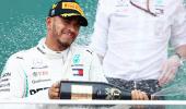 Lucky Hamilton wins chaotic Azerbaijan Grand Prix