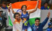 PHOTOS: Wrestler Vinesh bags historic GOLD at Asian Games