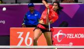 Asiad Games: Sindhu survives scare, Saina cruises