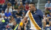 Weary Kyrgios puts heat on officials after first round win