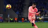 La Liga: Messi shines as Barca thrash Espanyol in derby