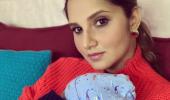 Sania Mirza cuddles with baby Izhaan