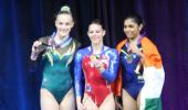 Historic! Aruna wins bronze at Gymnastics World Cup