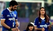 PHOTOS: Aishwarya, Aaradhya cheer for Abhishek's football team