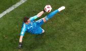 Russian keeper thanks God for luck against Spain