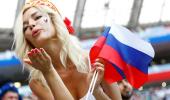 Pain, luck, fans -- and God -- see Russia home over Spain