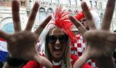 PIX: Croatia fans eclipse low-key French in Moscow