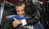 French president can bless his lucky stars, again, as 'Les Bleus' win World Cup