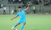 I don't celebrate outrageously, says Chhetri after third 'trick'