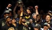 PHOTOS: Warriors rout Cavaliers to win second straight NBA title