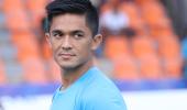 Sunil Chhetri equals Lionel Messi's record