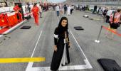 Saudi woman drives F1 car on HISTORIC day