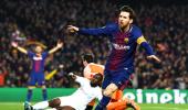 King Messi lights up Nou Camp with 100th Champions League goal