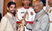 PHOTOS: Srikanth, Somdev receive Padma awards