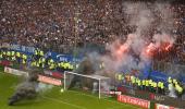 PIX: German giants Hamburg relegated; fans chaos engulfs stadium