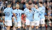 EPL PIX: Sterling strikes twice as City hit Saints for six to go top