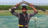 Shooter Bajwa breaks world record for historic skeet gold