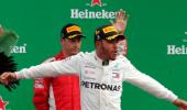 Hamilton wins as Vettel spins in Ferrari's backyard