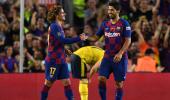 Griezmann fuels ultra-attacking Barca's hat-trick bid