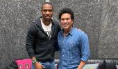 Jamaican sprinter Blake meets Tendulkar in Mumbai