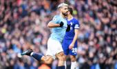 EPL PHOTOS: Aguero equals Shearer record as City thrash Chelsea