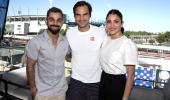 PIX: Virat-Anushka catch up with Federer at Aus Open