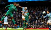 EPL PHOTOS: Man City surge clear through Sterling as Spurs suffer