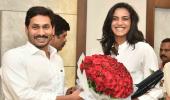 PIX: World champ Sindhu meets Andhra CM Jagan