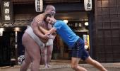 WATCH: Djokovic goes sumo wrestling in Japan