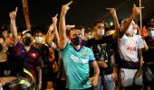 PHOTOS: Barca fans gather outside Camp Nou