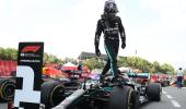 Dazed Hamilton takes dominant win in Spain