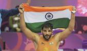 Sunil Kumar wins Asian Wrestling Greco-Roman gold